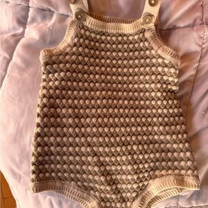 Carter's Beige and Cream Textured One Piece